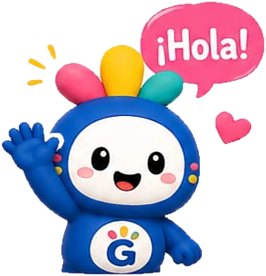 Playu, la mascota de GoodPlay, saludando